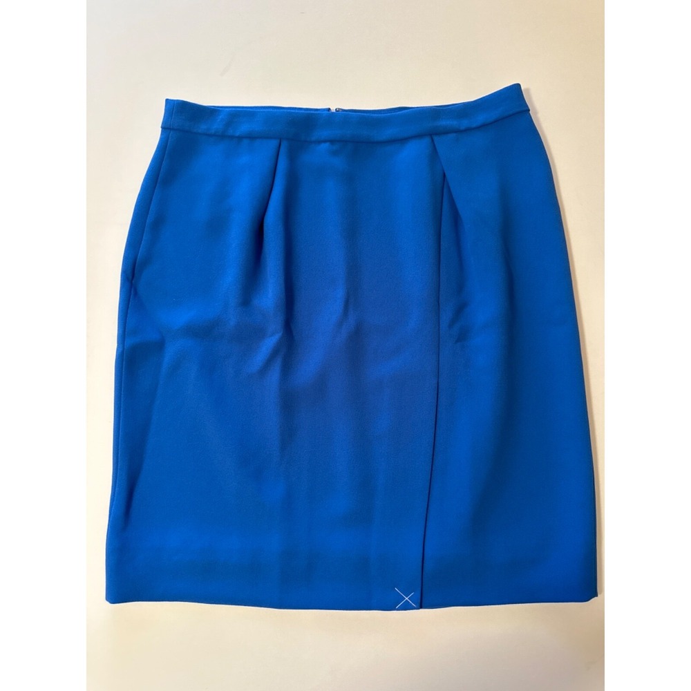 J.Crew Drapey Crepe Straight Skirt Women's 12P Front Pleated